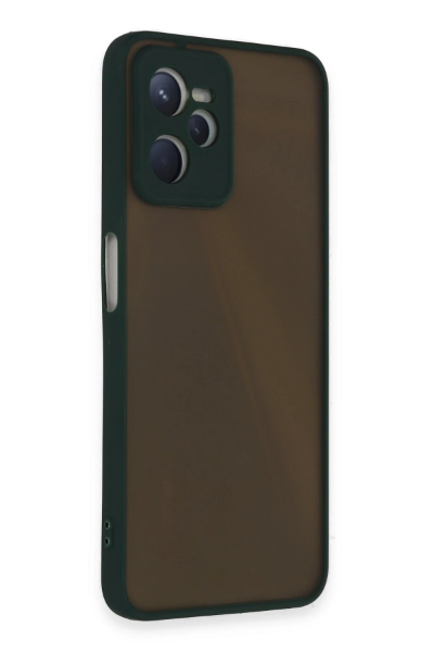 Newface Realme C35 Kılıf Montreal Silikon Kapak - Yeşil resmi