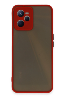 Newface Realme C35 Kılıf Montreal Silikon Kapak - Kırmızı resmi