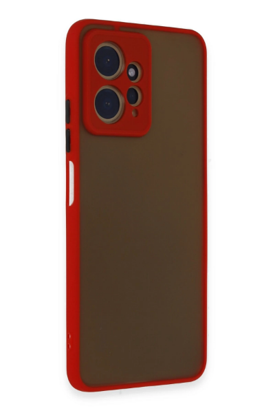 Newface Xiaomi Redmi Note 12 4G Kılıf Montreal Silikon Kapak - Kırmızı resmi