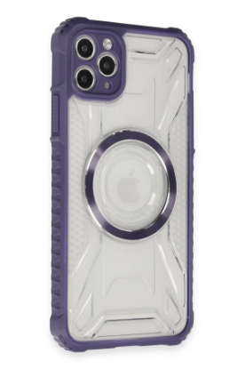 Newface iPhone 11 Pro Kılıf Prag Magneticsafe Kapak - Derin Mor resmi