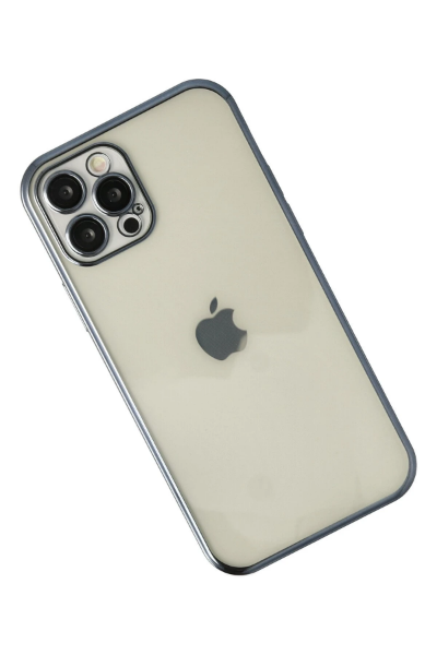 Newface iPhone 12 Pro Kılıf Razer Lensli Silikon - Lacivert resmi