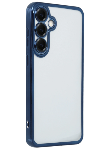 Newface Samsung Galaxy S25 Plus Kılıf Razer Lensli Silikon - Lacivert resmi