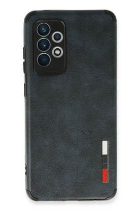 Newface Samsung Galaxy A72 Kılıf Loop Deri Silikon - Lacivert resmi