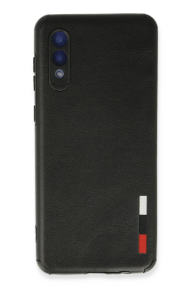 Newface Samsung Galaxy A02 Kılıf Loop Deri Silikon - Siyah resmi