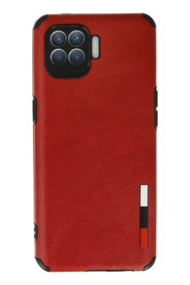 Newface Oppo Reno 4 Lite Kılıf Loop Deri Silikon - Kırmızı resmi