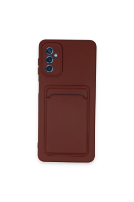 Newface Samsung Galaxy A14 4G Kılıf Kelvin Kartvizitli Silikon - Bordo resmi