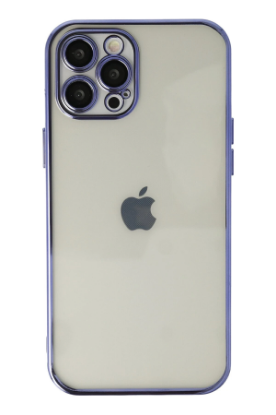 Newface iPhone 12 Pro Kılıf Razer Lensli Silikon - Mor resmi
