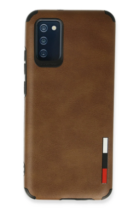 Newface Samsung Galaxy A03S Kılıf Loop Deri Silikon - Kahverengi resmi