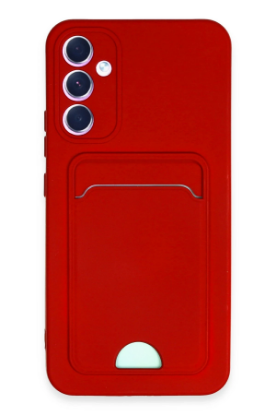 Newface Samsung Galaxy A54 5G Kılıf Kelvin Kartvizitli Silikon - Kırmızı resmi