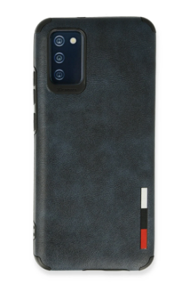 Newface Samsung Galaxy A03S Kılıf Loop Deri Silikon - Lacivert resmi