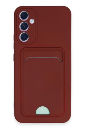 Newface Samsung Galaxy A54 5G Kılıf Kelvin Kartvizitli Silikon - Bordo resmi