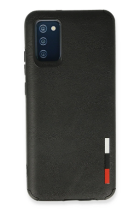 Newface Samsung Galaxy A03S Kılıf Loop Deri Silikon - Siyah resmi
