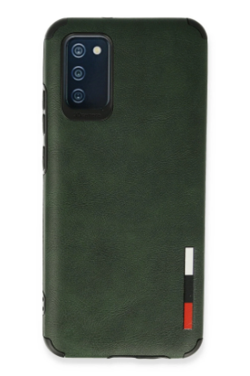 Newface Samsung Galaxy A03S Kılıf Loop Deri Silikon - Yeşil resmi