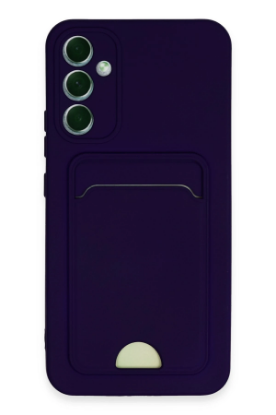 Newface Samsung Galaxy A54 5G Kılıf Kelvin Kartvizitli Silikon - Derin Mor resmi