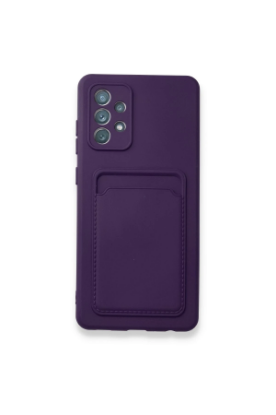 Newface Samsung Galaxy A23 4G Kılıf Kelvin Kartvizitli Silikon - Derin Mor resmi