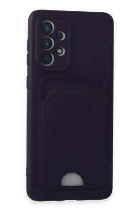 Newface Samsung Galaxy A33 5G Kılıf Kelvin Kartvizitli Silikon - Derin Mor resmi