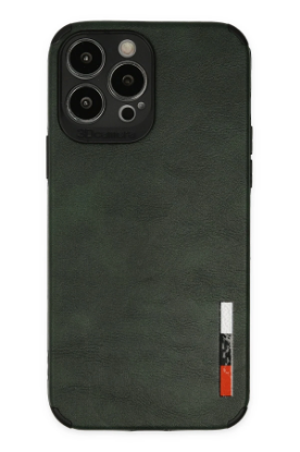 Newface iPhone 13 Pro Kılıf Loop Deri Silikon - Yeşil resmi