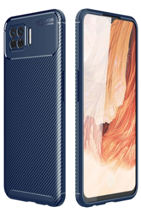 Newface Oppo A73 Kılıf Auto Focus Karbon Kapak - Lacivert resmi