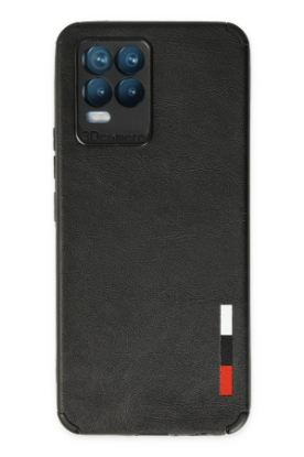 Newface Realme 8 Kılıf Loop Deri Silikon - Siyah resmi