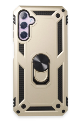 Newface Samsung Galaxy A24 4G Kılıf Sofya Yüzüklü Silikon Kapak - Gold resmi