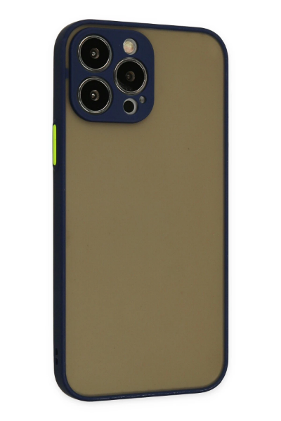 Newface iPhone 15 Pro Kılıf Montreal Silikon Kapak - Lacivert resmi