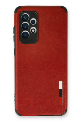 Newface Samsung Galaxy A23 4G Kılıf Loop Deri Silikon - Kırmızı resmi