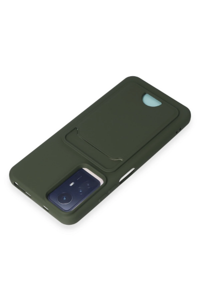 Newface Xiaomi Redmi Note 12S Kılıf Kelvin Kartvizitli Silikon - Koyu Yeşil resmi