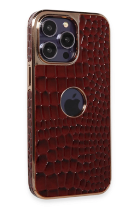 Newface iPhone 13 Pro Max Kılıf Snake Kapak - Bordo resmi