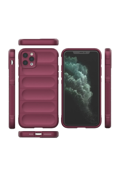 Newface iPhone 11 Pro Kılıf Optimum Silikon - Bordo resmi