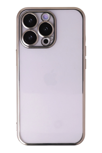 Newface iPhone 14 Pro Kılıf Razer Lensli Silikon - Gold resmi