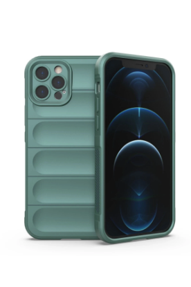 Newface iPhone 12 Pro Kılıf Optimum Silikon - Koyu Yeşil resmi