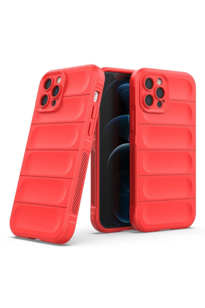 Newface iPhone 12 Pro Max Kılıf Optimum Silikon - Kırmızı resmi