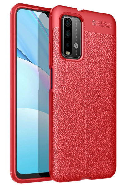 Newface Xiaomi Redmi 9T Kılıf Auto Focus Kapak - Kırmızı resmi