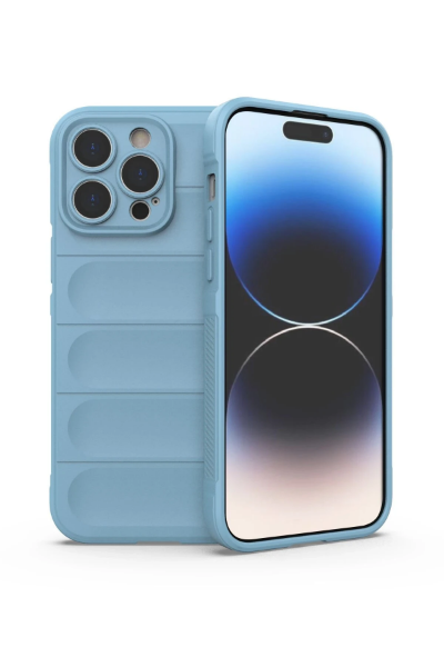 Newface iPhone 14 Pro Kılıf Optimum Silikon - Sky Blue resmi