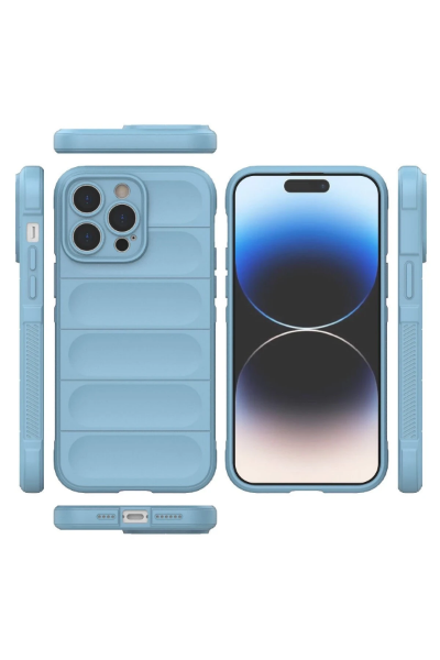 Newface iPhone 14 Pro Kılıf Optimum Silikon - Sky Blue resmi