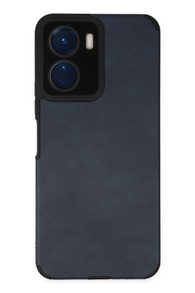 Newface Vivo Y16 Kılıf Loop Deri Silikon - Lacivert resmi