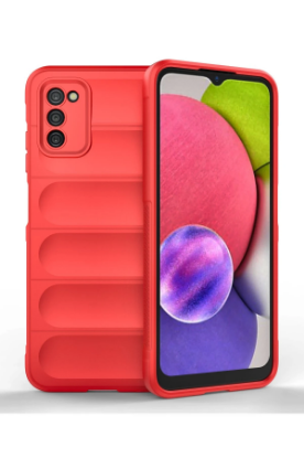 Newface Samsung Galaxy A03S Kılıf Optimum Silikon - Kırmızı resmi