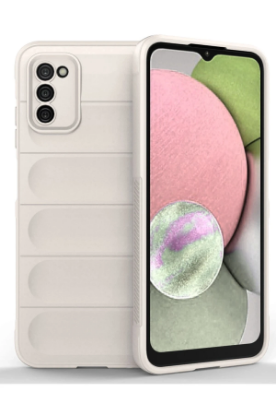 Newface Samsung Galaxy A03S Kılıf Optimum Silikon - Krem resmi