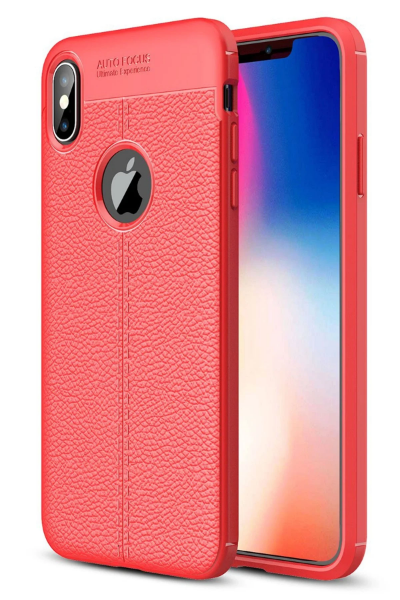 Newface iPhone XS Max Kılıf Auto Focus Kapak - Kırmızı resmi