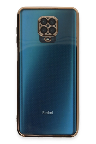 Newface Xiaomi Redmi Note 9 Pro Kılıf Razer Lensli Silikon - Gold resmi