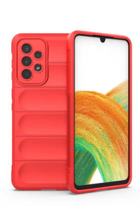 Newface Samsung Galaxy A33 5G Kılıf Optimum Silikon - Kırmızı resmi