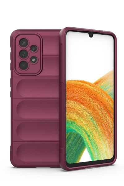 Newface Samsung Galaxy A33 5G Kılıf Optimum Silikon - Bordo resmi