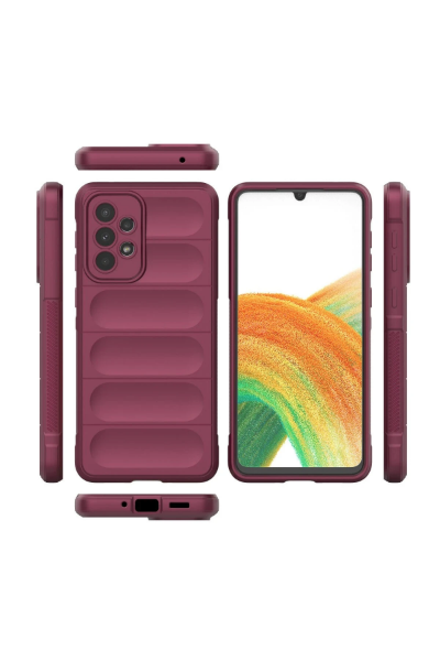 Newface Samsung Galaxy A33 5G Kılıf Optimum Silikon - Bordo resmi