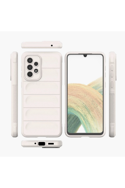 Newface Samsung Galaxy A33 5G Kılıf Optimum Silikon - Krem resmi