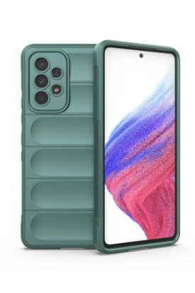 Newface Samsung Galaxy A53 5G Kılıf Optimum Silikon - Koyu Yeşil resmi