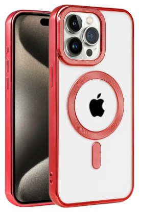 Newface iPhone 14 Pro Kılıf Kronos Magsafe Kapak - Kırmızı resmi