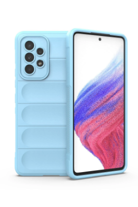 Newface Samsung Galaxy A53 5G Kılıf Optimum Silikon - Sky Blue resmi