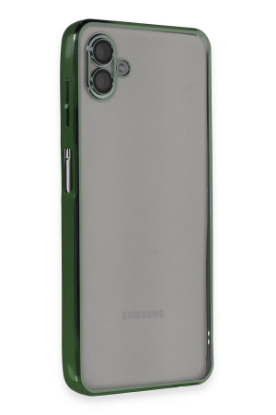 Newface Samsung Galaxy A04 Kılıf Razer Lensli Silikon - Yeşil resmi