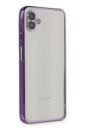 Newface Samsung Galaxy A04 Kılıf Razer Lensli Silikon - Mor resmi