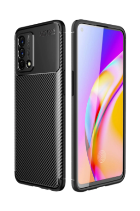 Newface Oppo A74 4G Kılıf Auto Focus Karbon Kapak - Siyah resmi